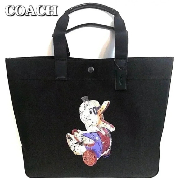 COACH Diaper Bag Shopper or Travel Black Bag Dr Doodle Duck Fisher Price Bag - Picture 5 of 10